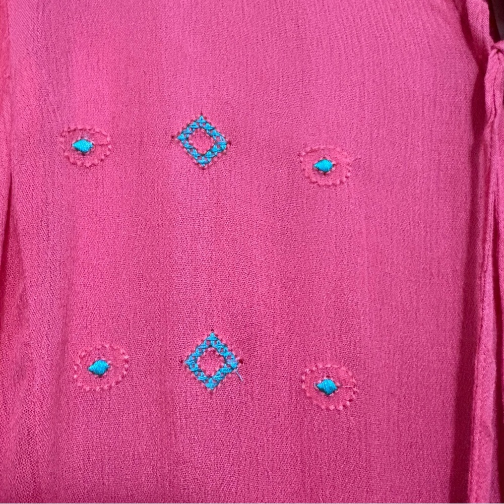 Kori Coral Pink Boho Tassel Tunic Size Small NWT - Picture 6 of 10